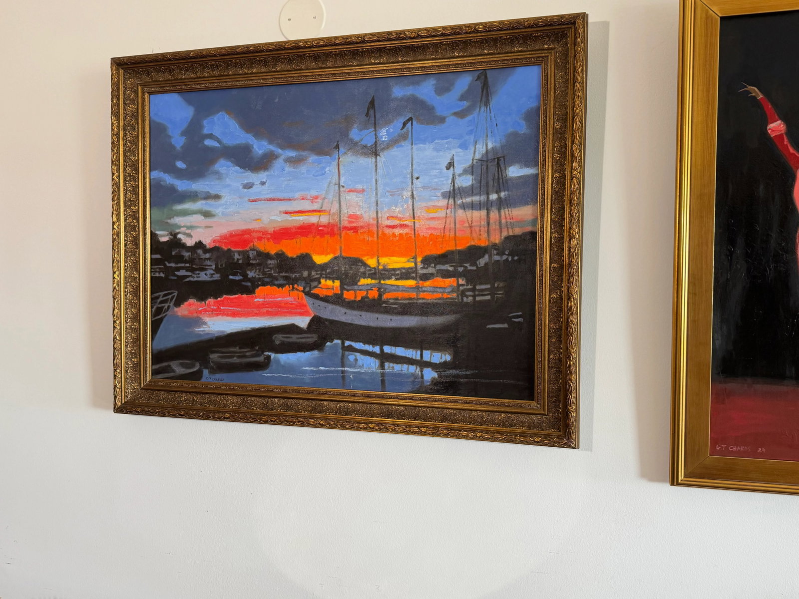 George T. Chakos Fine Art: "Just Before Dawn, Camden Harbour, Me" - 3