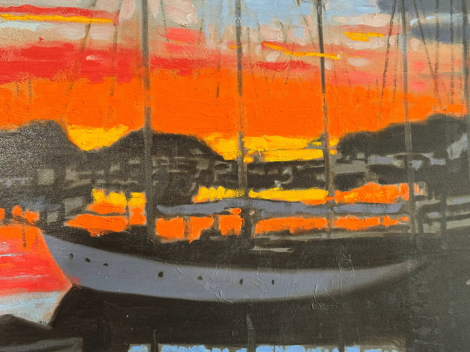 George T. Chakos Fine Art: "Just Before Dawn, Camden Harbour, Me" - 4
