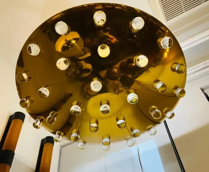 Grand French 1960s Crystal Flush Ceiling Light, Midcentury - 10