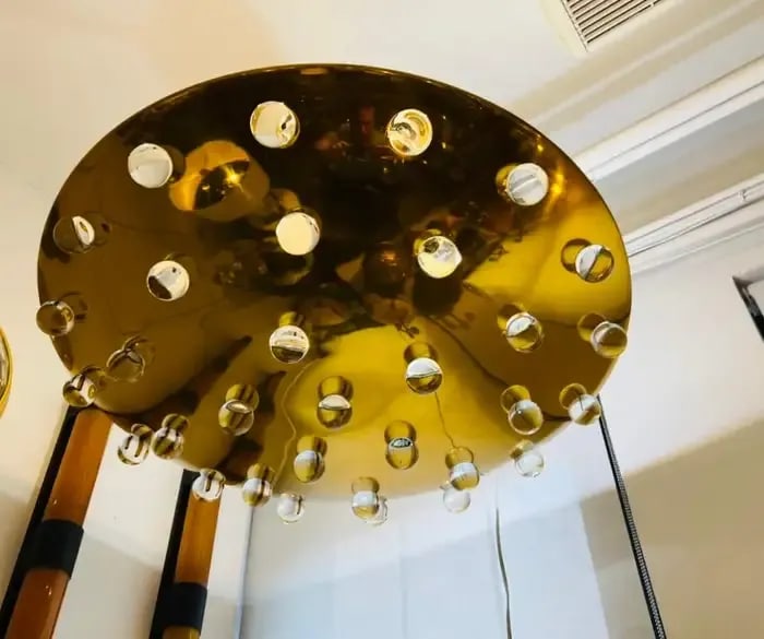 Grand French 1960s Crystal Flush Ceiling Light, Midcentury - 3
