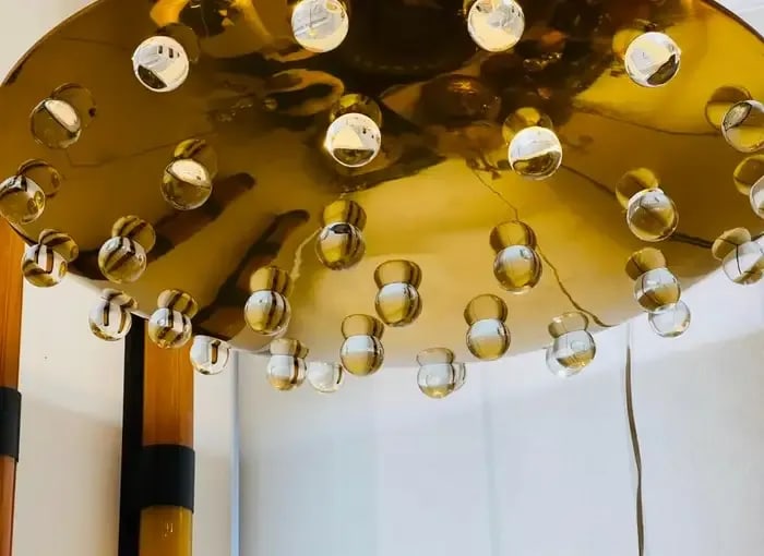 Grand French 1960s Crystal Flush Ceiling Light, Midcentury - 4