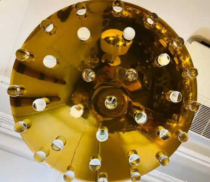 Grand French 1960s Crystal Flush Ceiling Light, Midcentury - 6