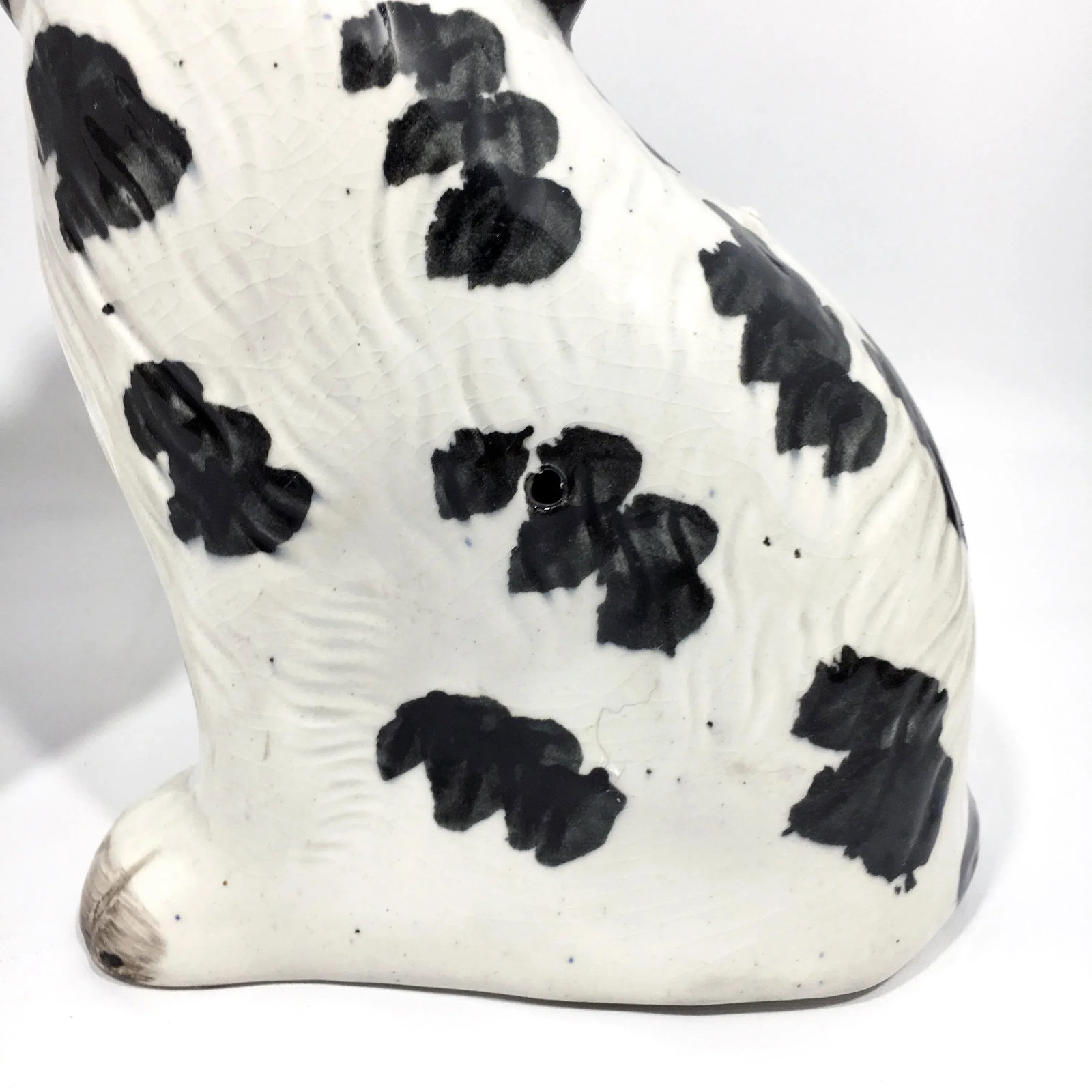 English Victorian Staffordshire Disraeli Black and Copper Lustre Spaniels - a Pair - 8