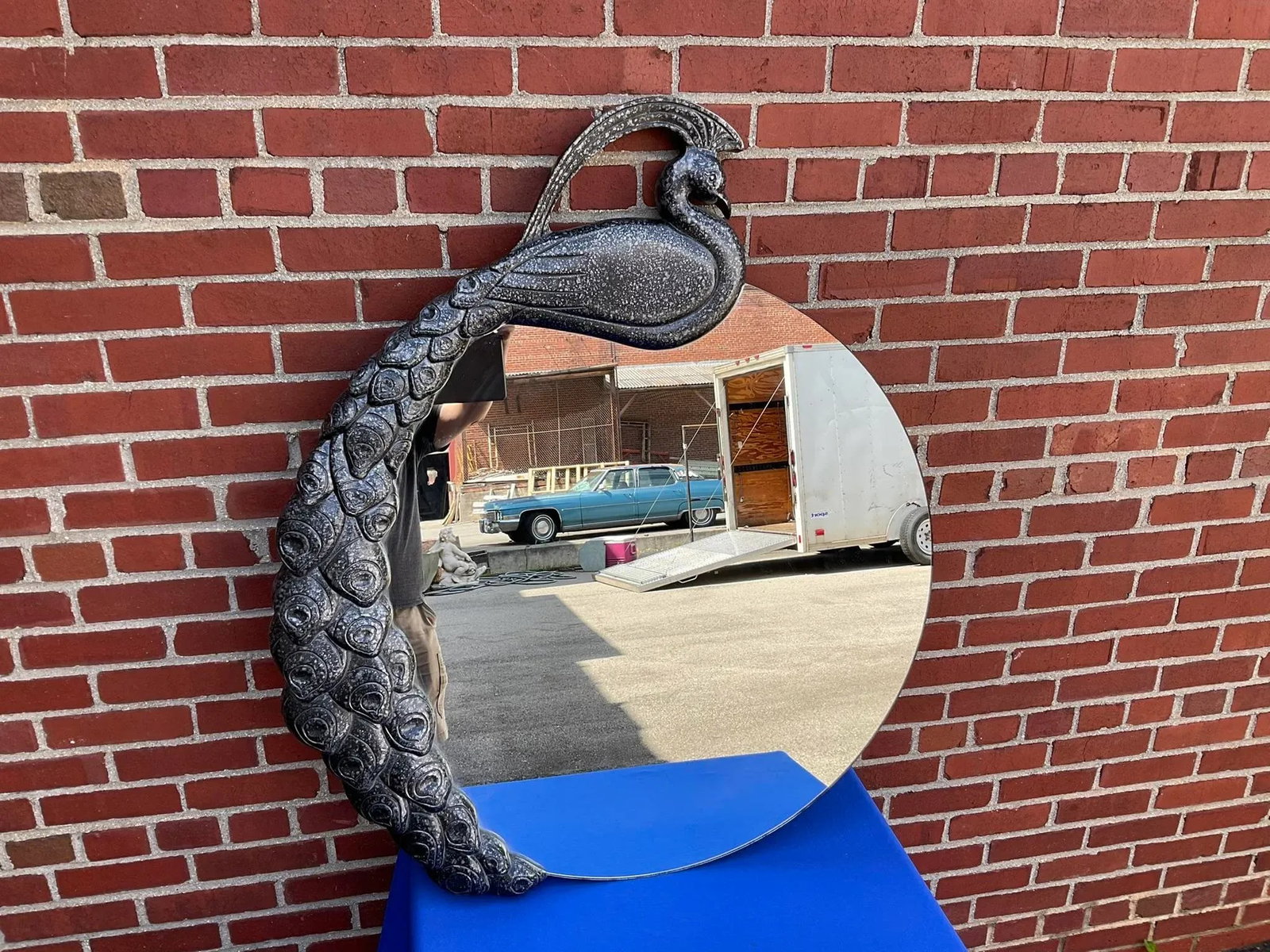 Vintage Post Modern Peacock Mirror - 4