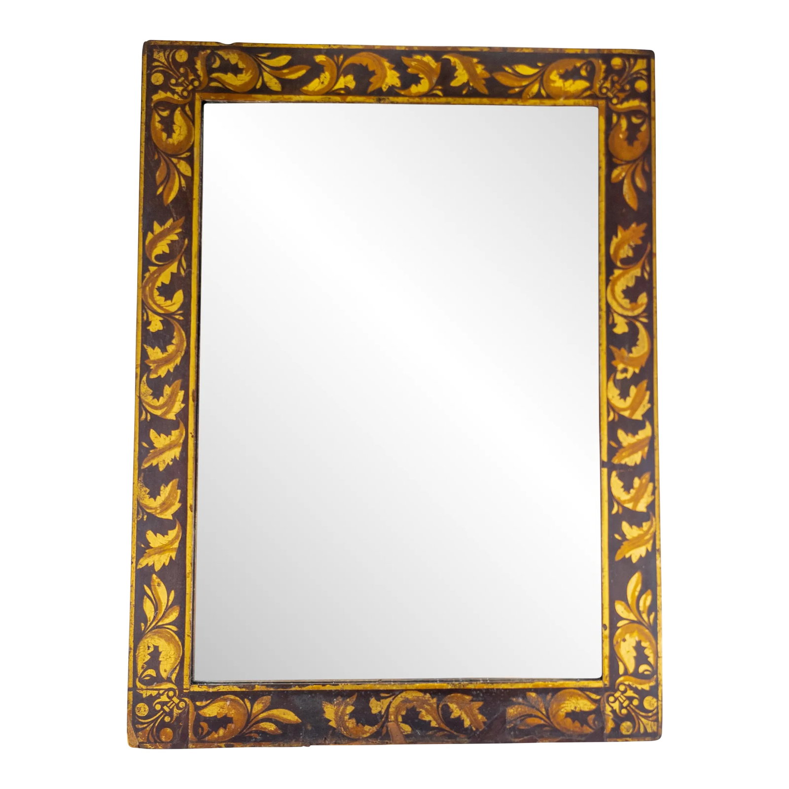 18th Century Italian or Spanish Baroque Walnut Mirror With Leaf Scroll Veneer (1 of 9)