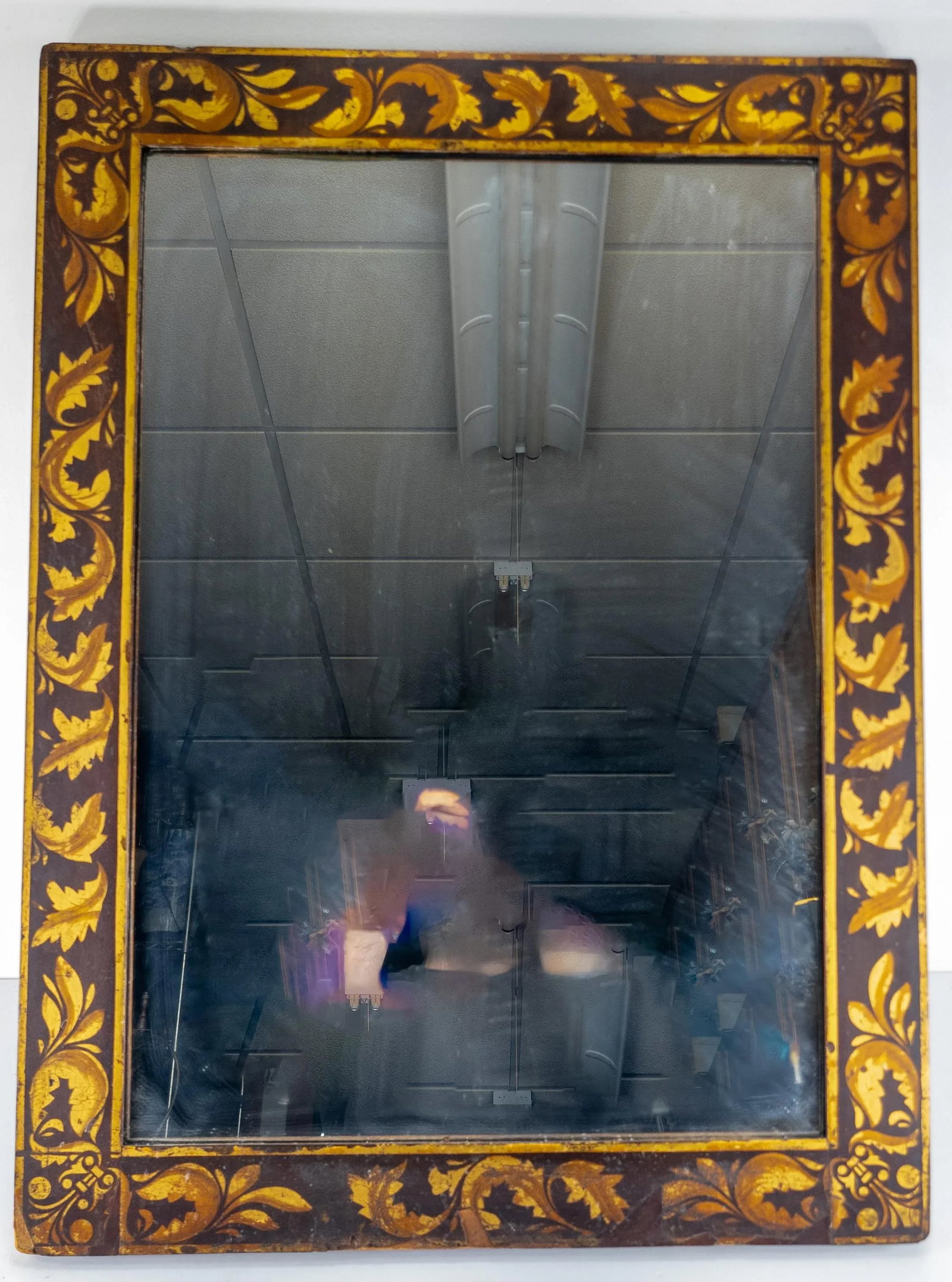 18th Century Italian or Spanish Baroque Walnut Mirror With Leaf Scroll Veneer - 9