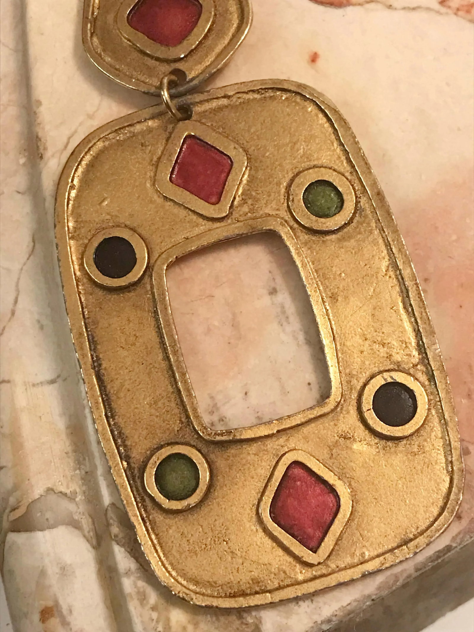 1970s Vintage Gold Egyptian Revival Statement Necklace - 4