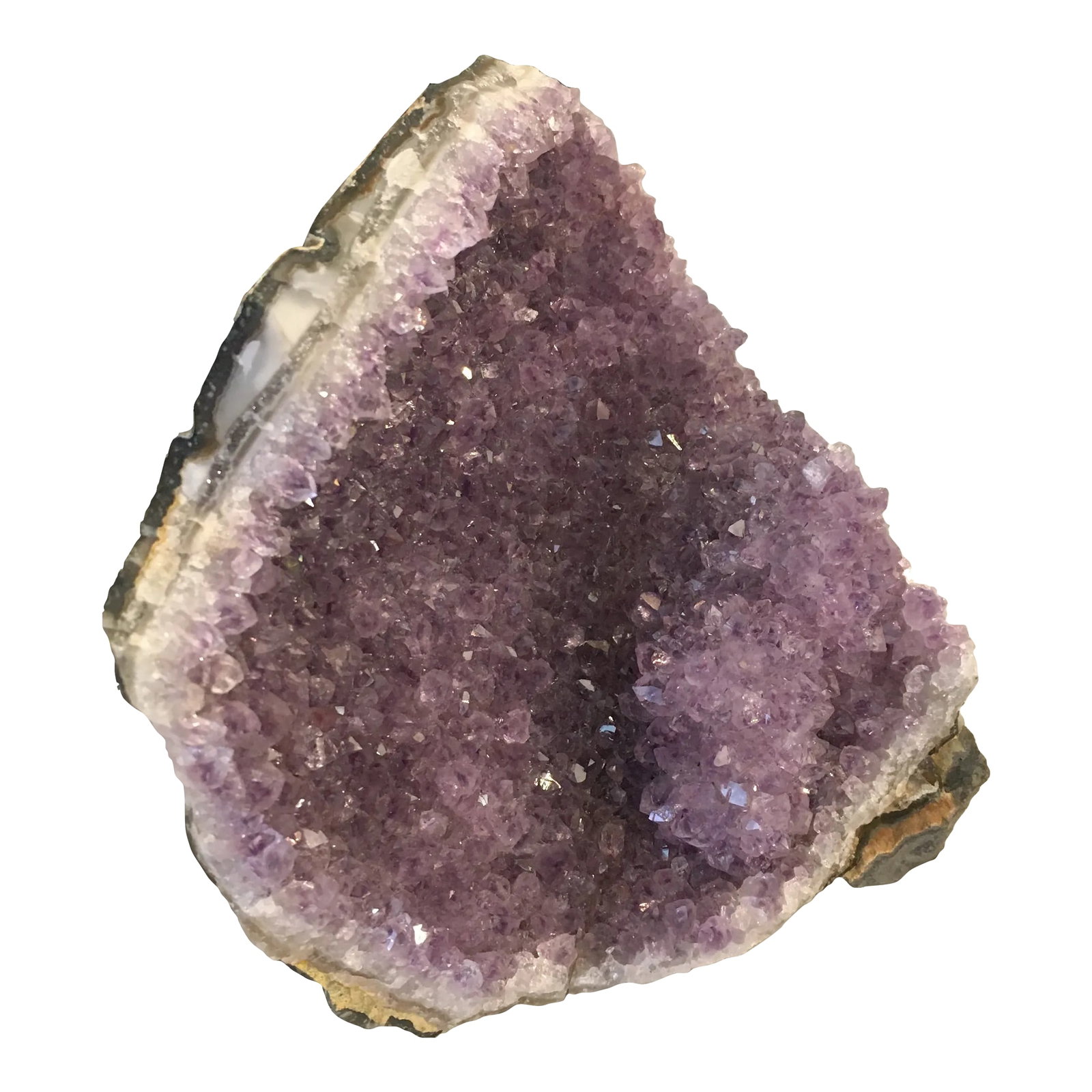 Amethyst Crystal Quartz Paperweight: Naturally occurring amethyst crystal quartz object. Great as paperweight and displays beautifully. Condition: Imperfections: No Imperfections Condition Notes: Excellent naturally occurring Origin: Uni