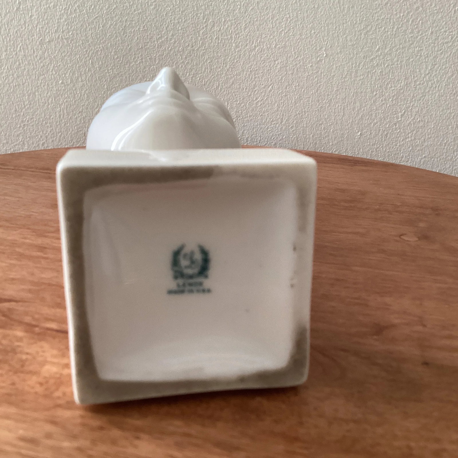Vintage Art Deco Ceramic Porcelain Bust of a Woman Gaza De Vert for Early Lenox Green Stamp - 10