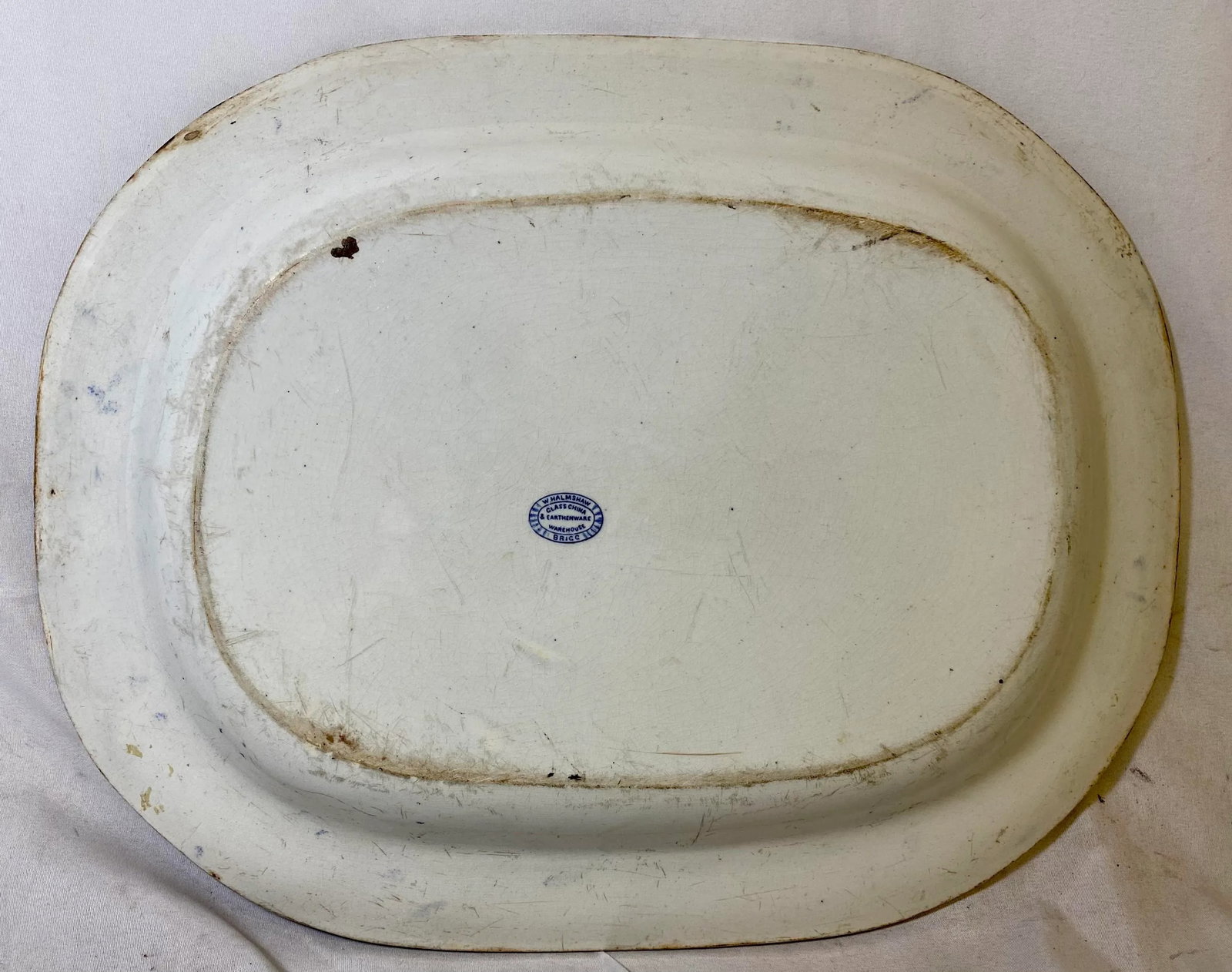 Antique Blue Willow Serving Platter From England - Circa 1880 - 10