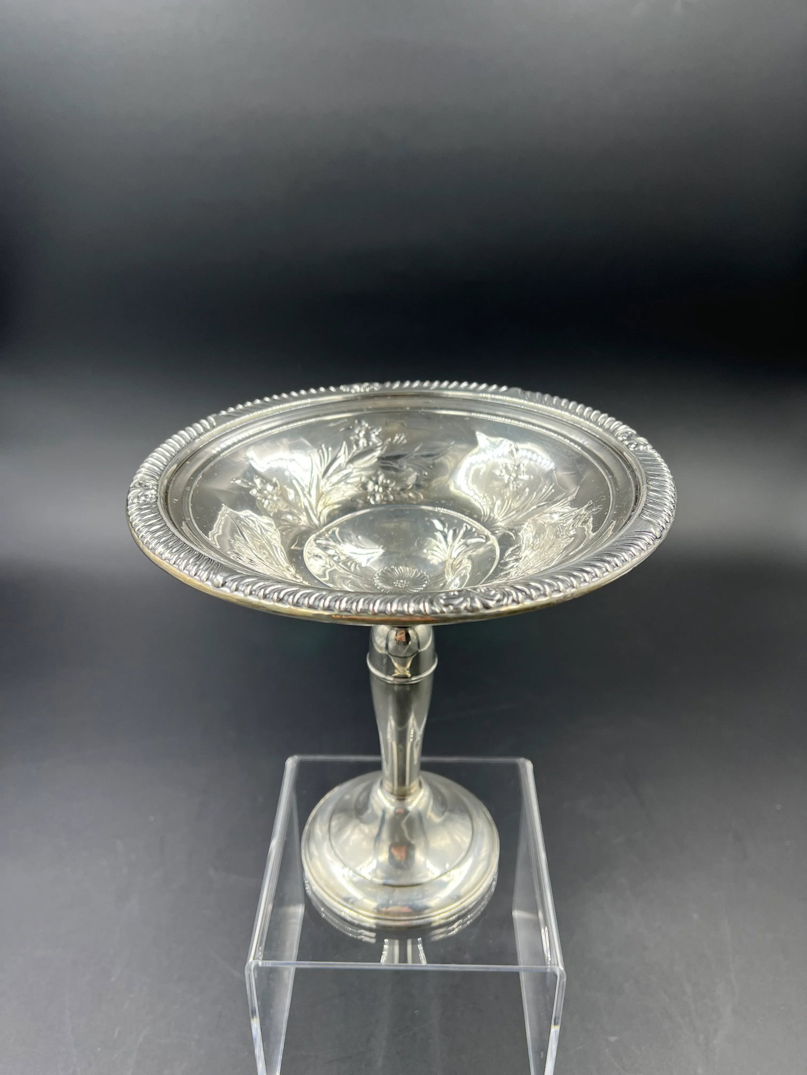 Antique Sterling Silver Compote - 11