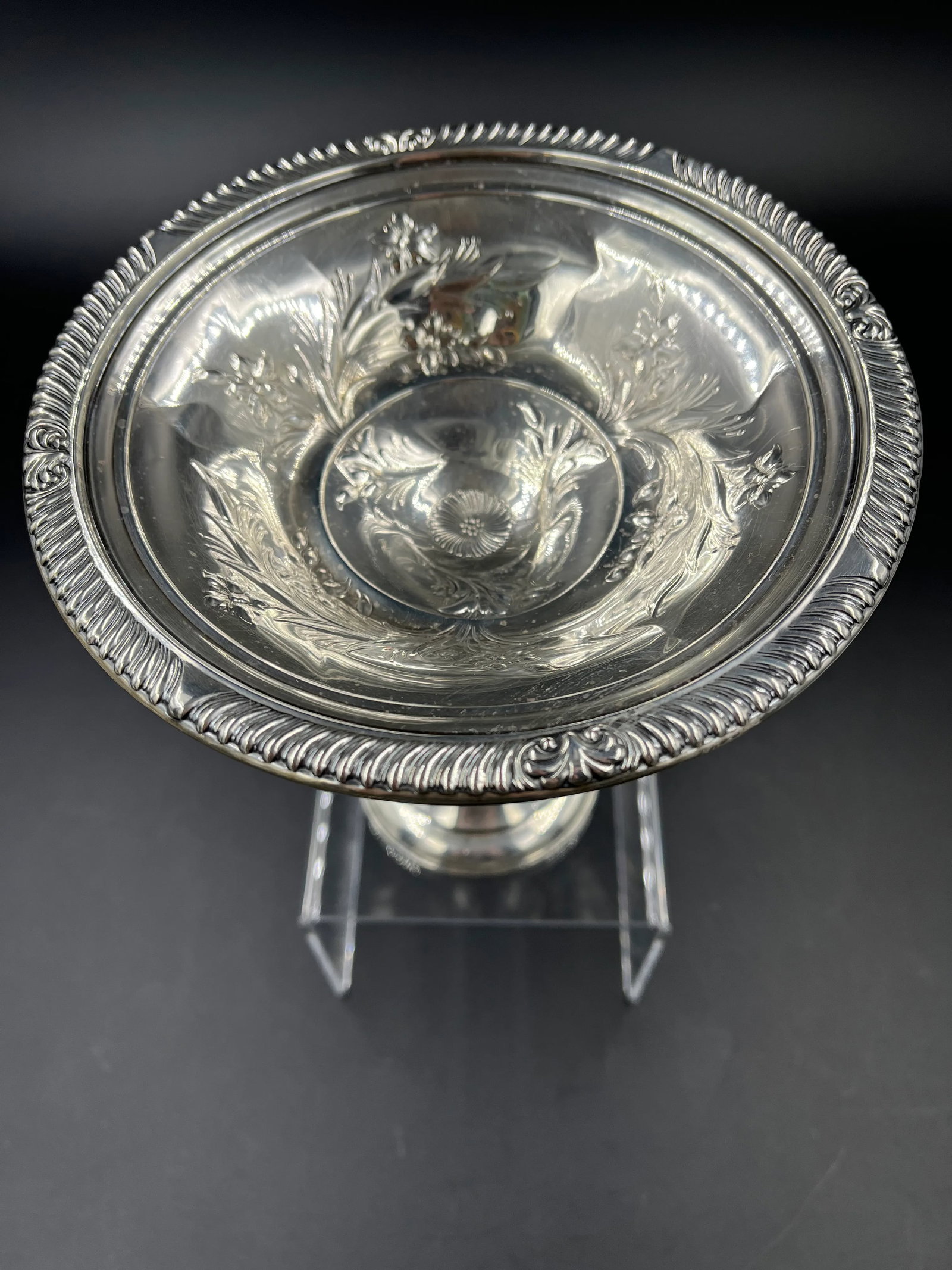 Antique Sterling Silver Compote - 3