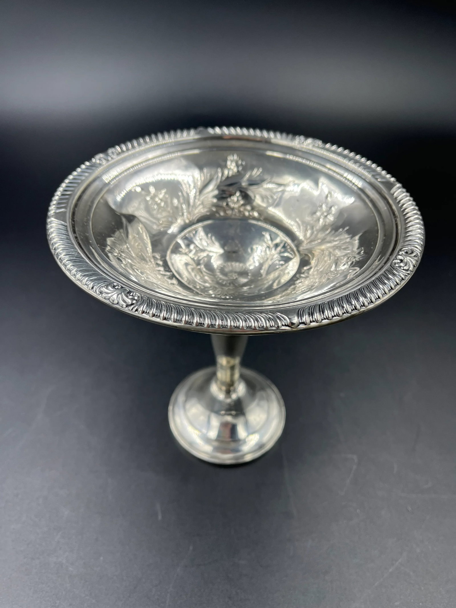 Antique Sterling Silver Compote - 7