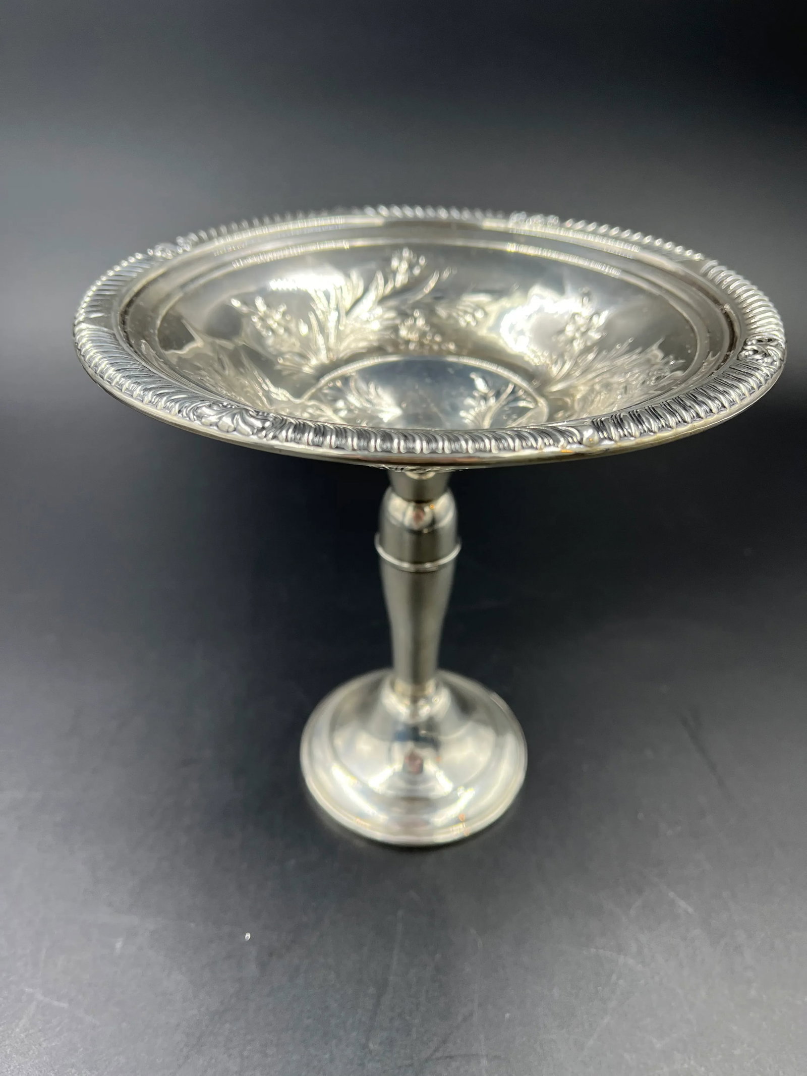 Antique Sterling Silver Compote - 8