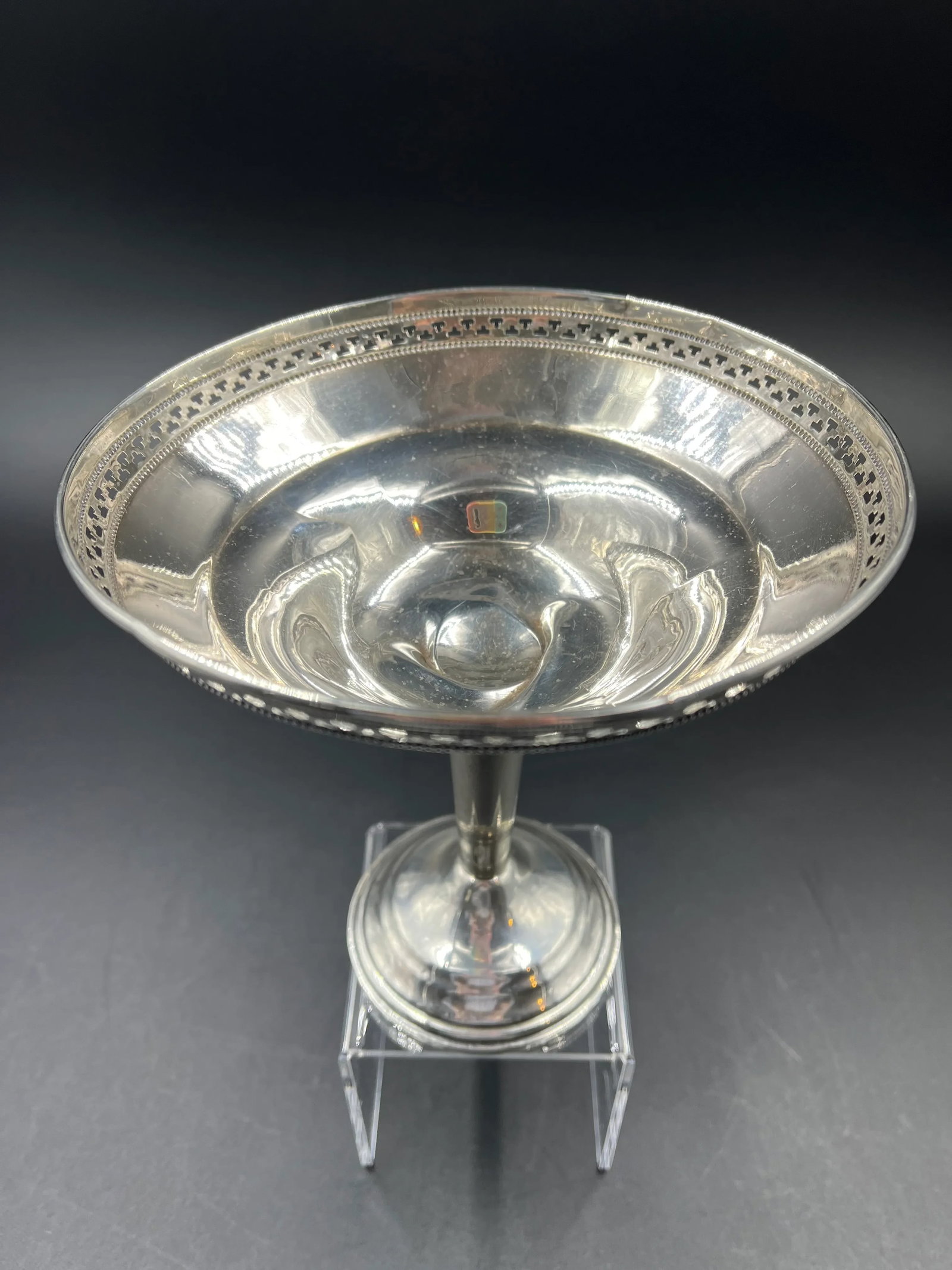 Antique Sterling Silver Compote - 11