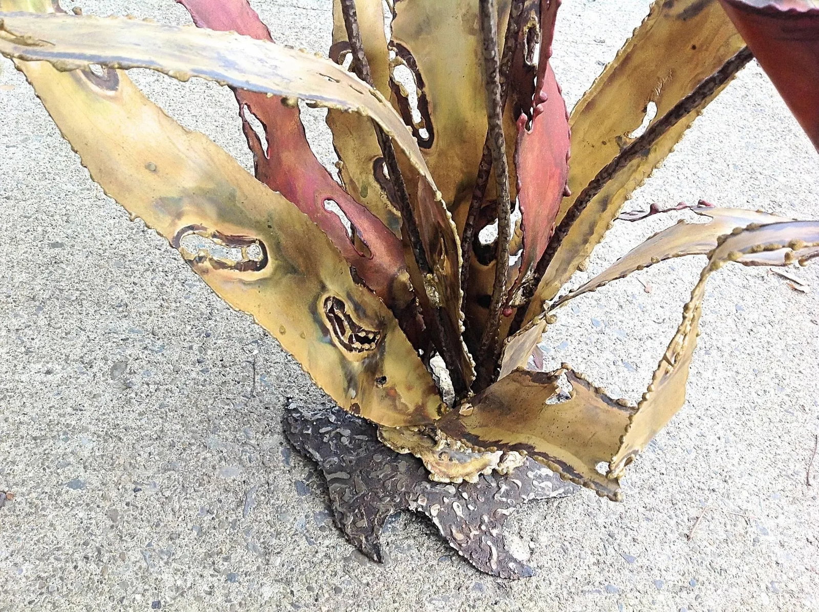 Silas Seandel Brutalist Torch Cut Floriform Sculpture - 7