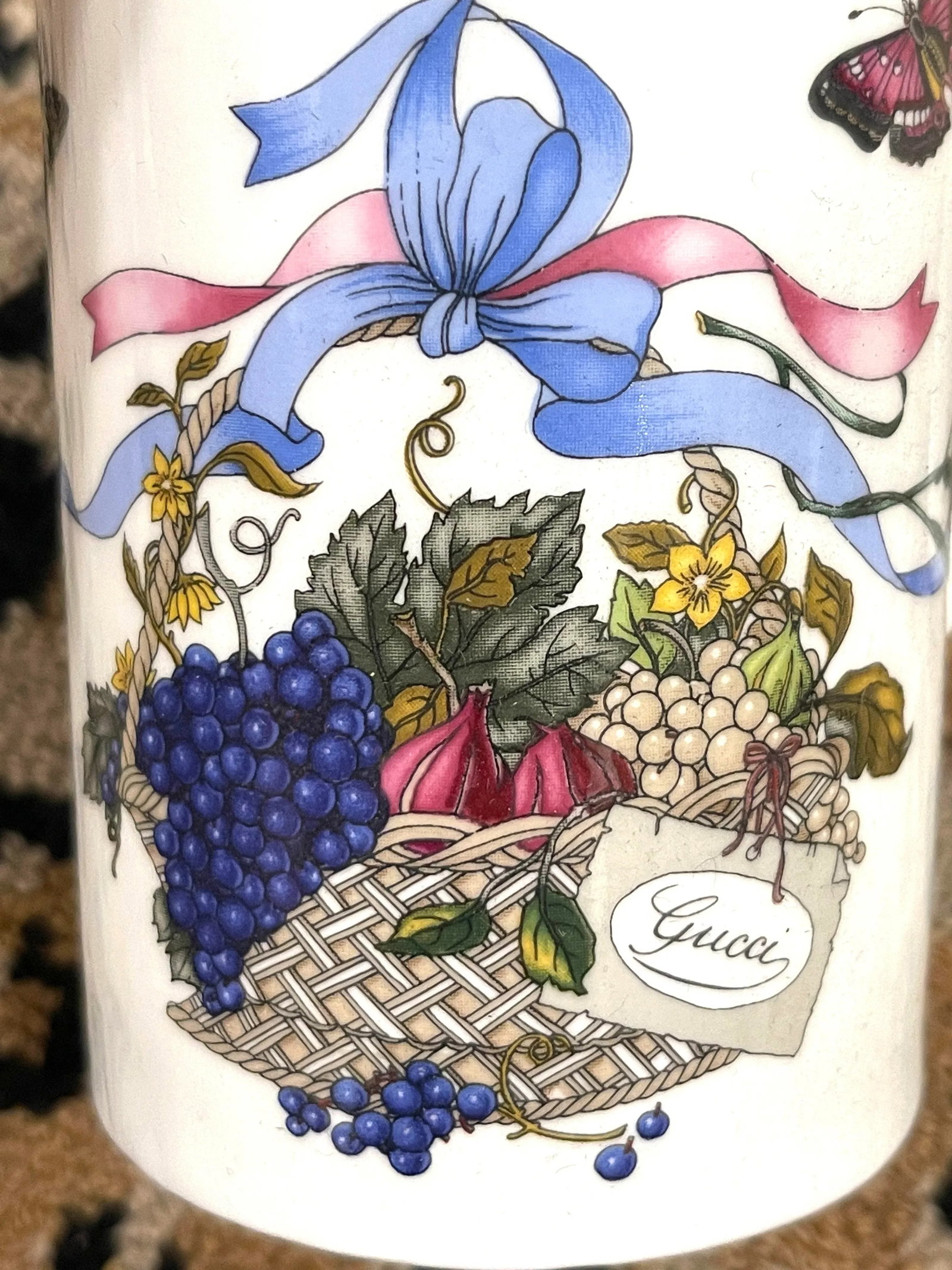 Gucci Set/6 Vintage Bone China Mugs W" Original Box - 4