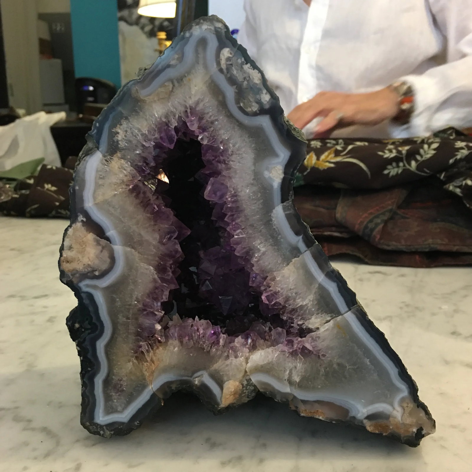 Naturally Occurring Standing Amethyst Crystal Quartz - 12