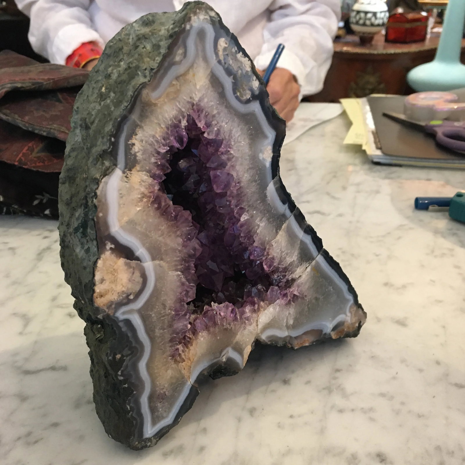 Naturally Occurring Standing Amethyst Crystal Quartz - 2
