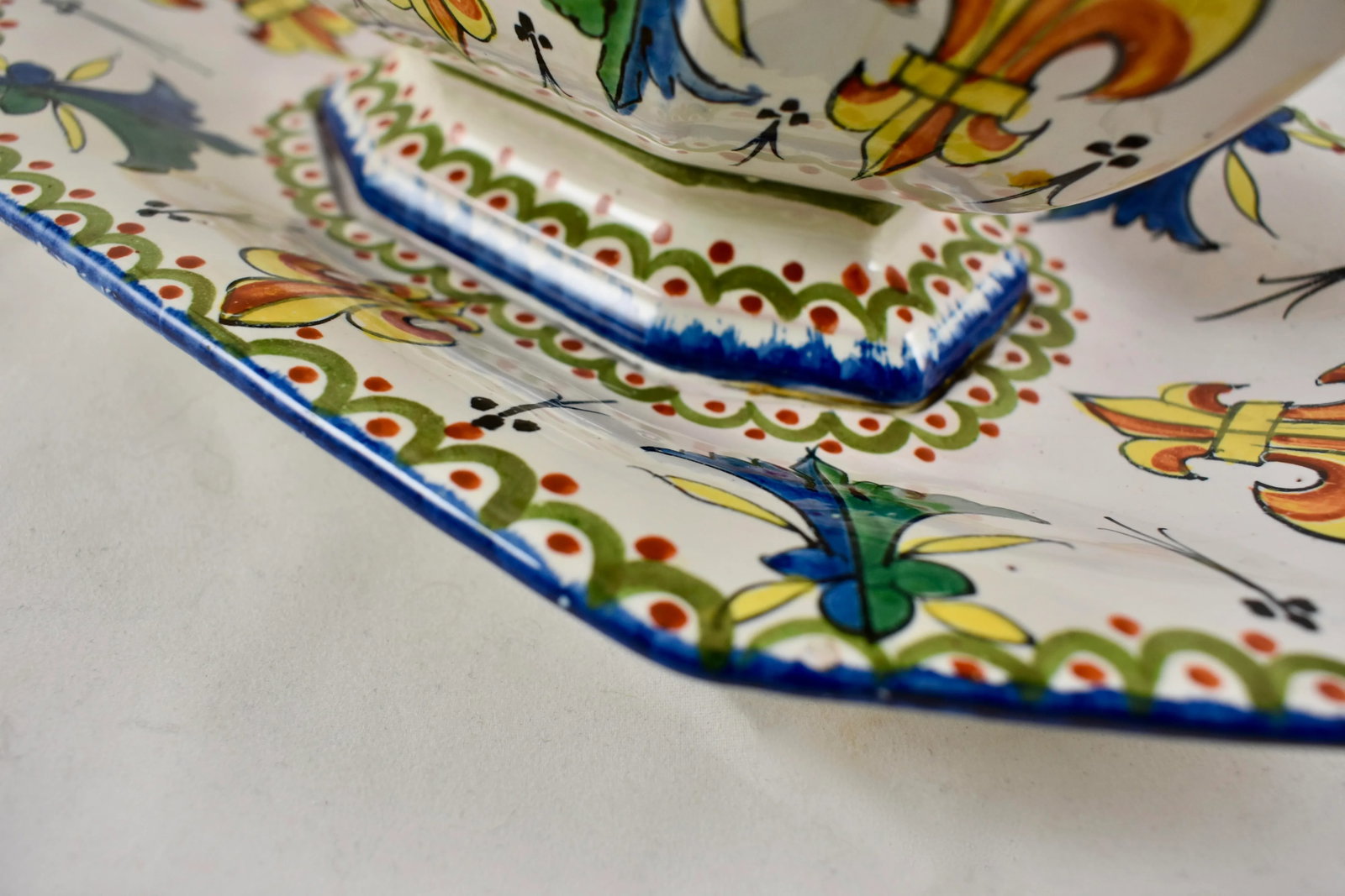 19-C. Alcide Chaumeil French Faience Armorial Sauce Boat - 10