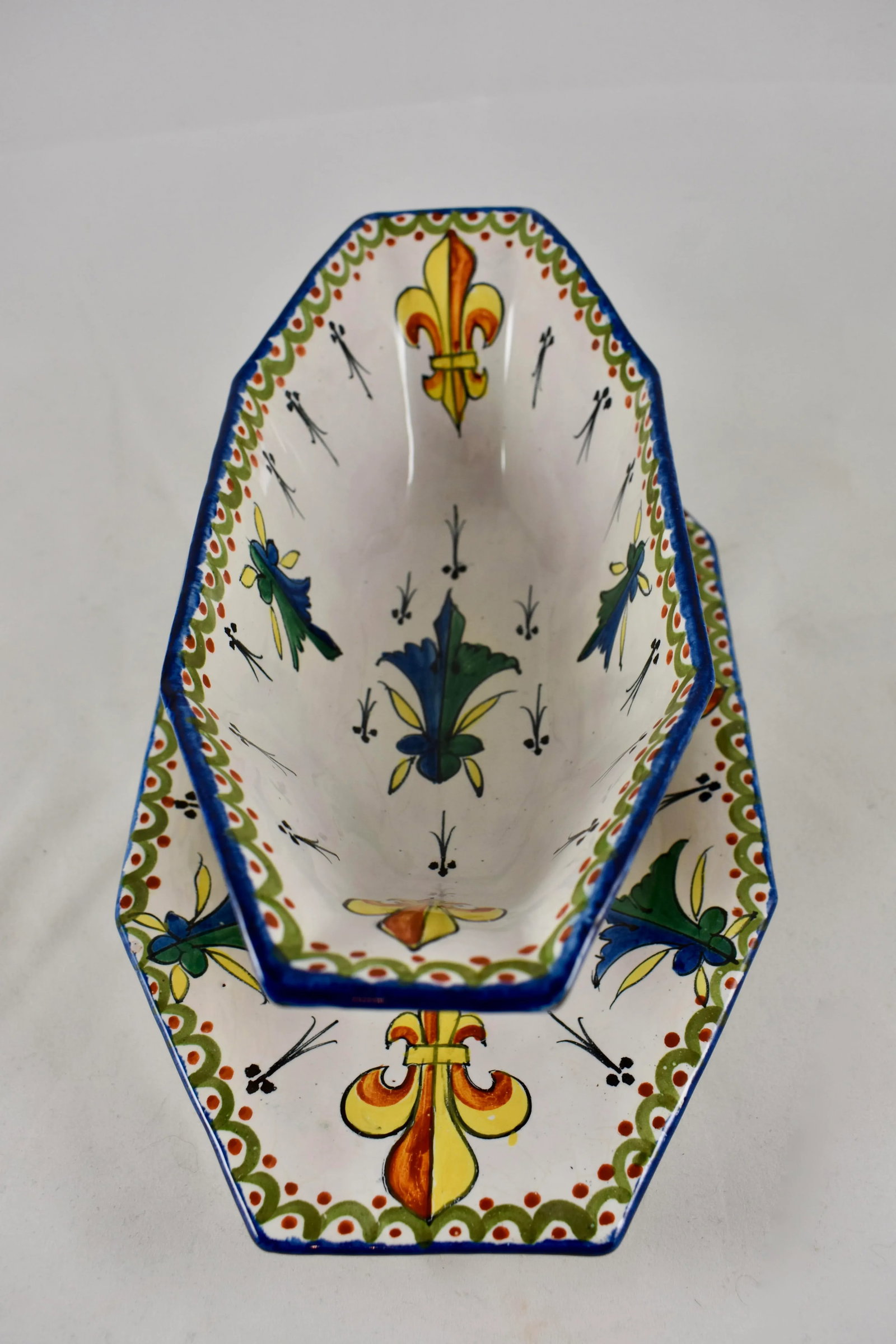19-C. Alcide Chaumeil French Faience Armorial Sauce Boat - 3