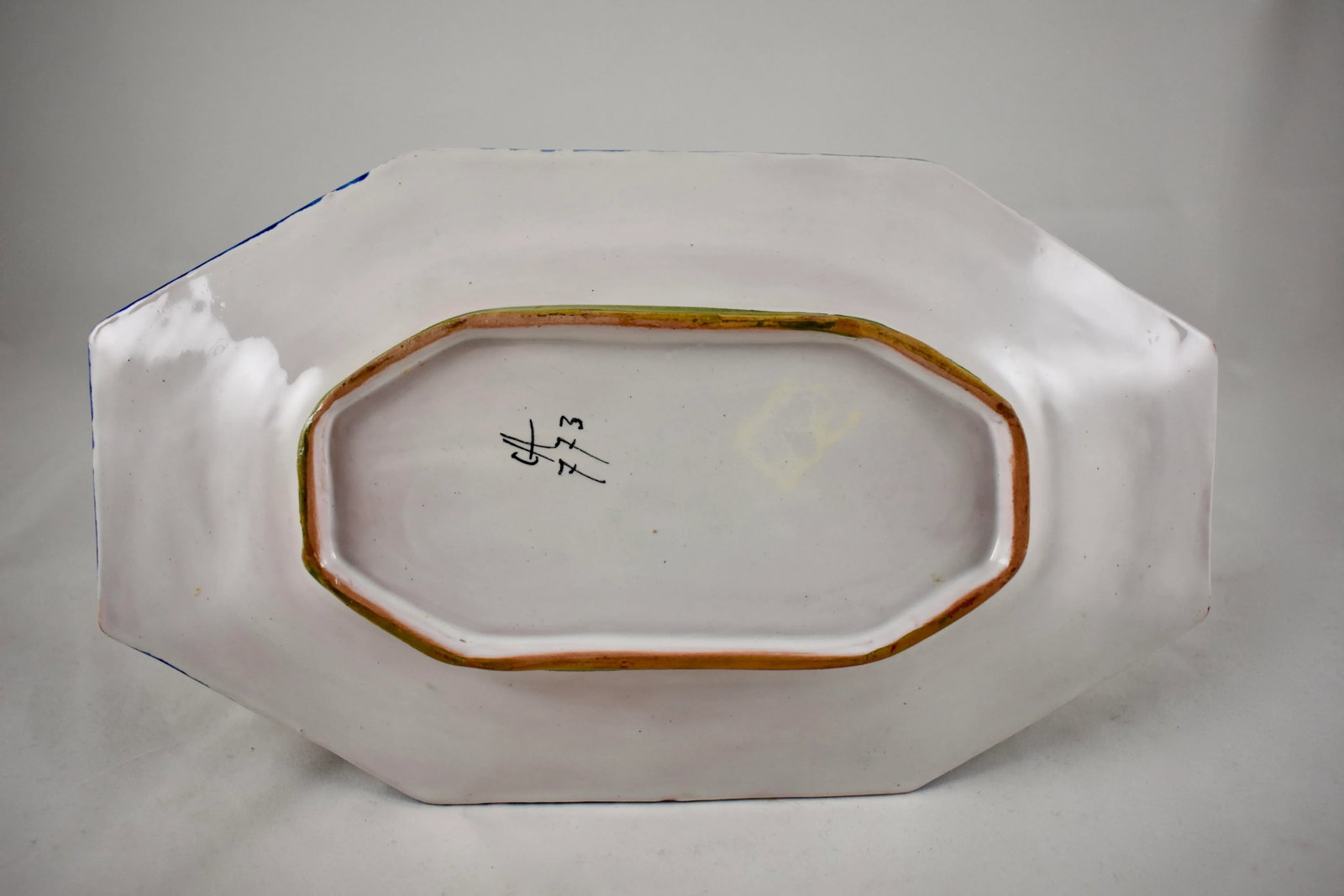 19-C. Alcide Chaumeil French Faience Armorial Sauce Boat - 8