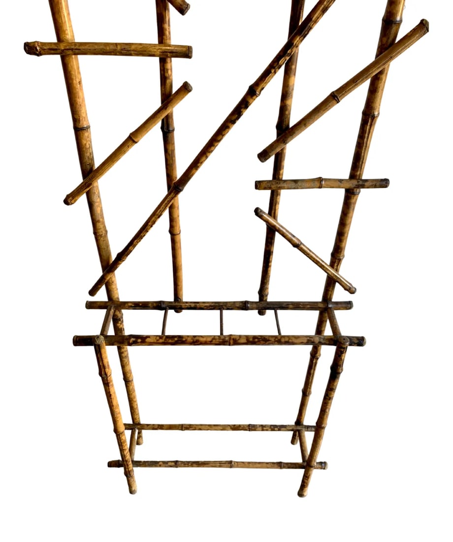 Vintage Mid-Century Bamboo Hall Tree - 10