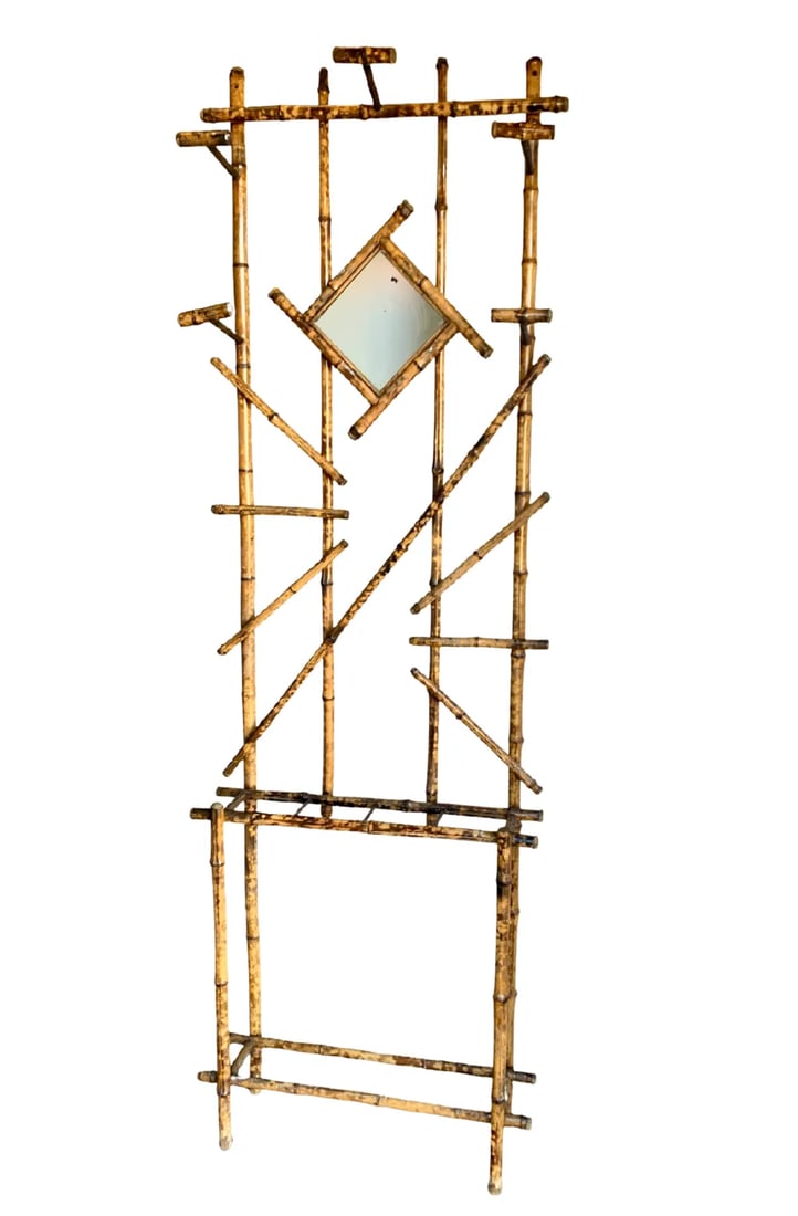 Vintage Mid-Century Bamboo Hall Tree - 2