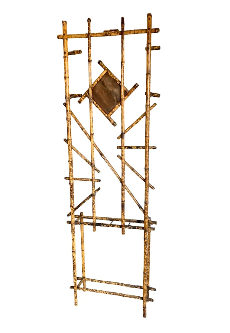 Vintage Mid-Century Bamboo Hall Tree - 3