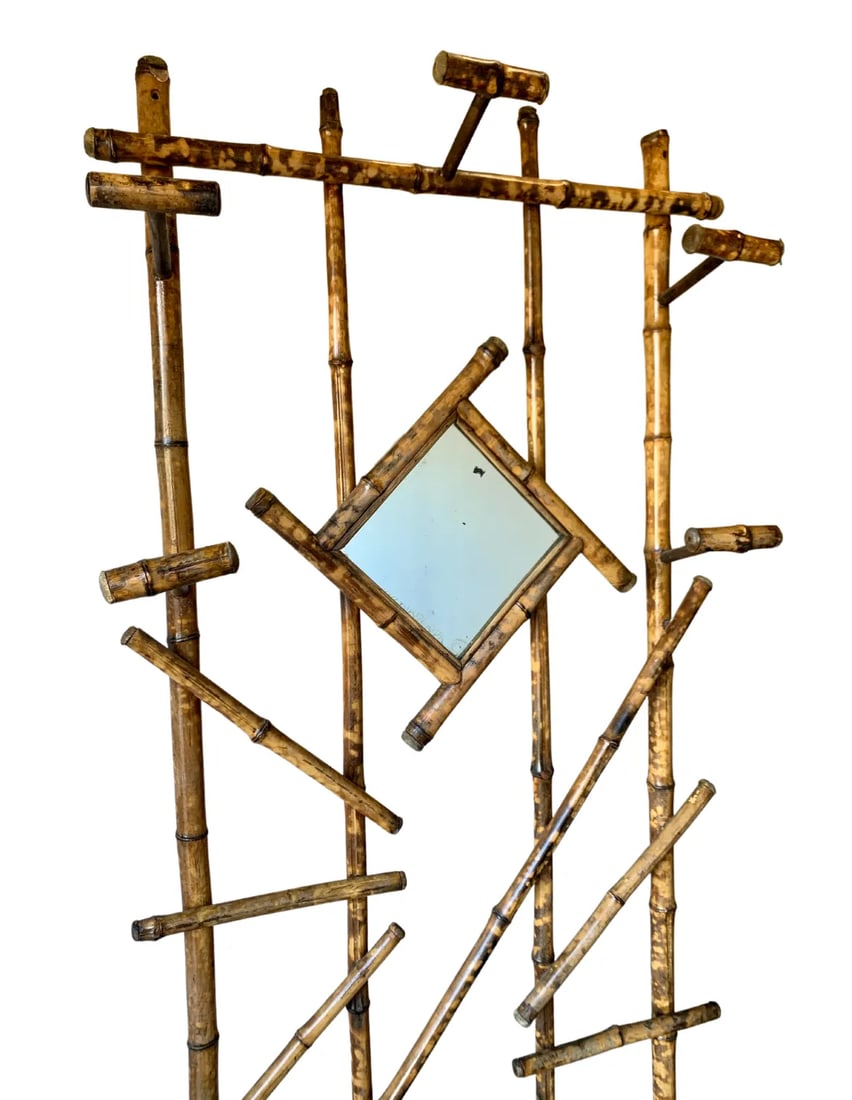 Vintage Mid-Century Bamboo Hall Tree - 6