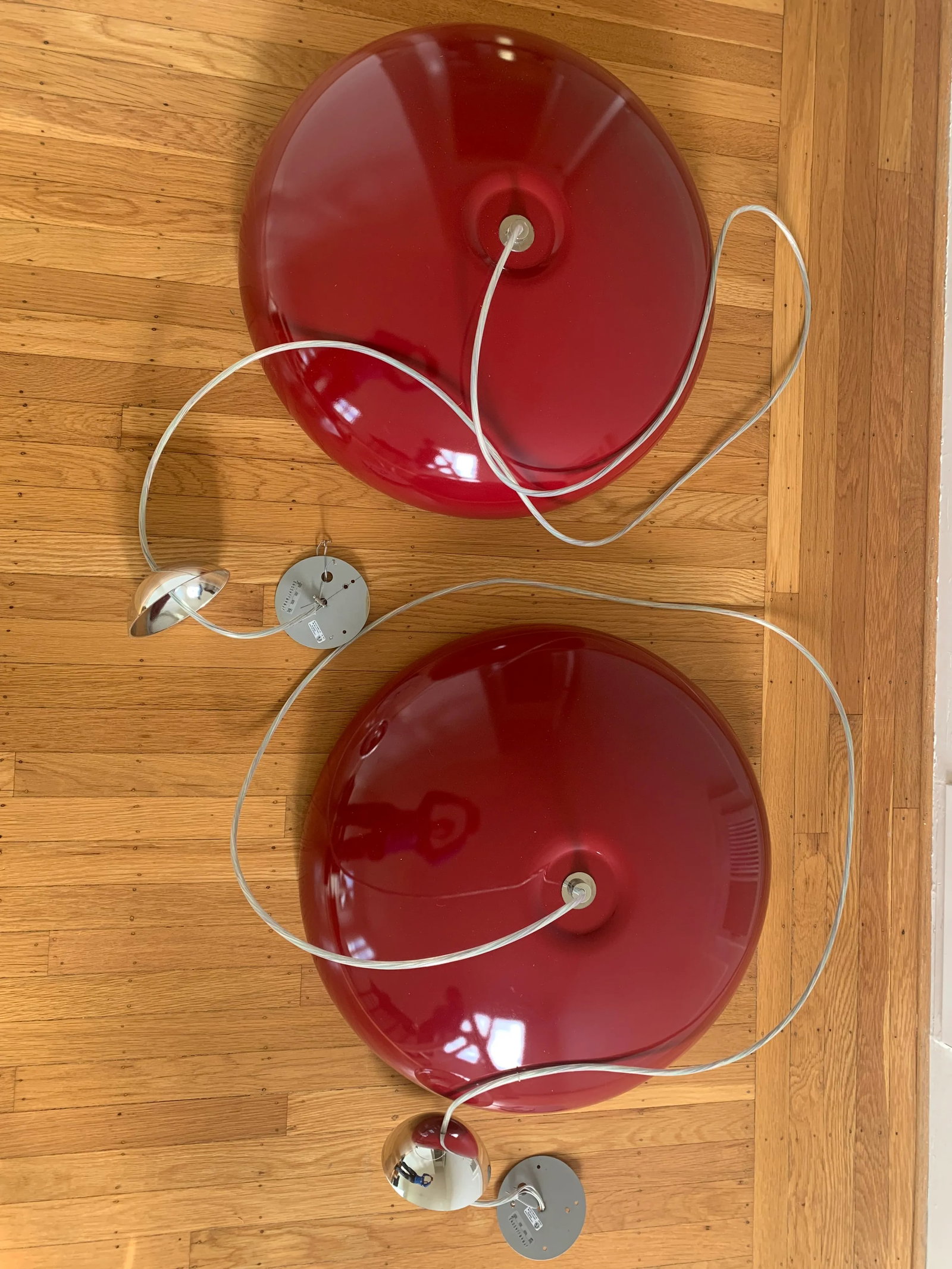 Contemporary Fontana Arte Pangen Pendant Light Fixtures - a Pair - 3