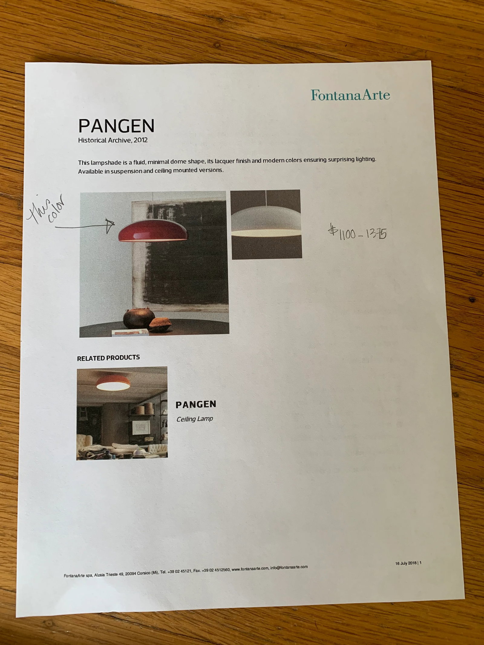 Contemporary Fontana Arte Pangen Pendant Light Fixtures - a Pair - 5