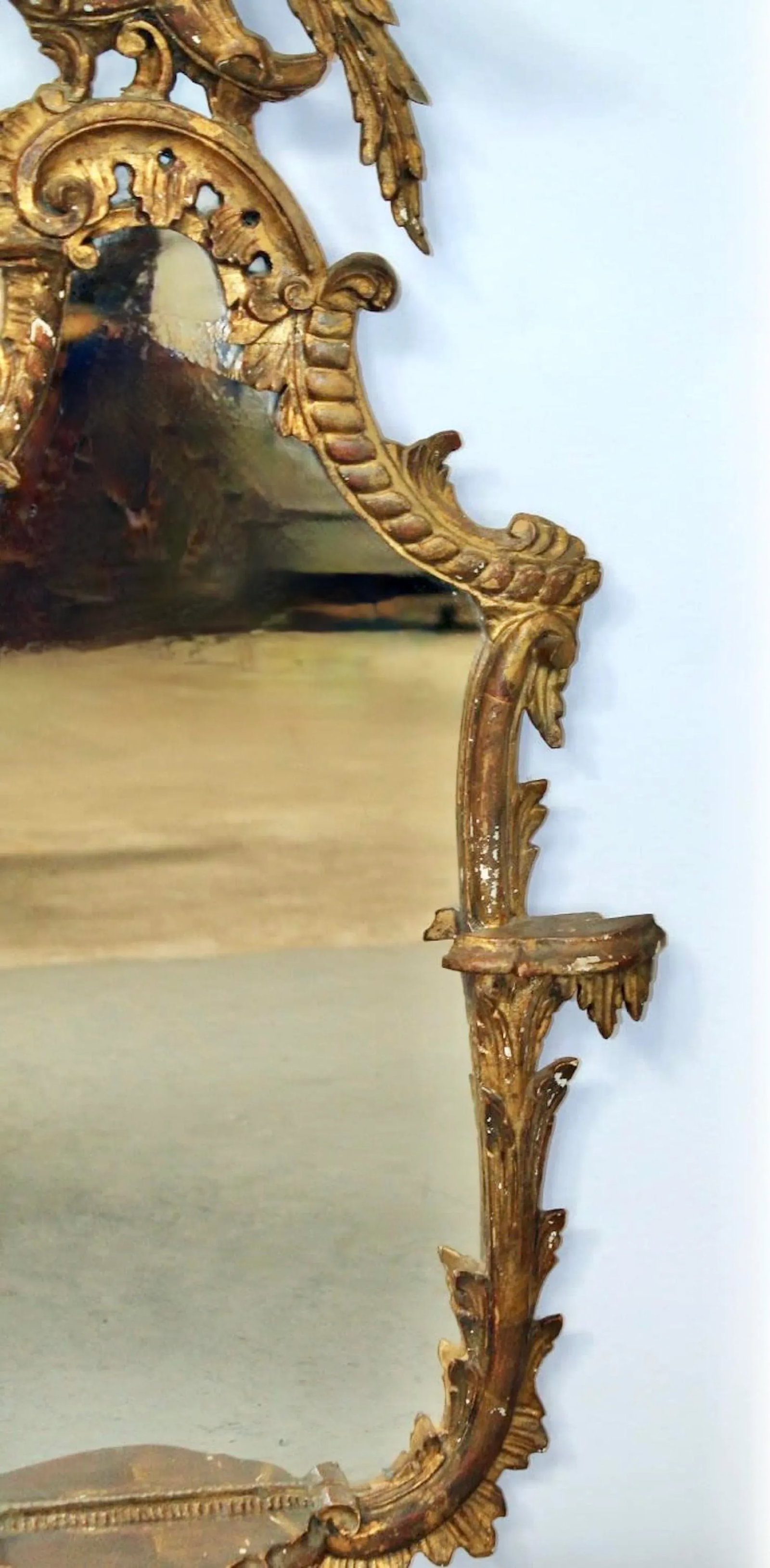 Vintage Chippendale Giltwood Eagle Mirror - 2