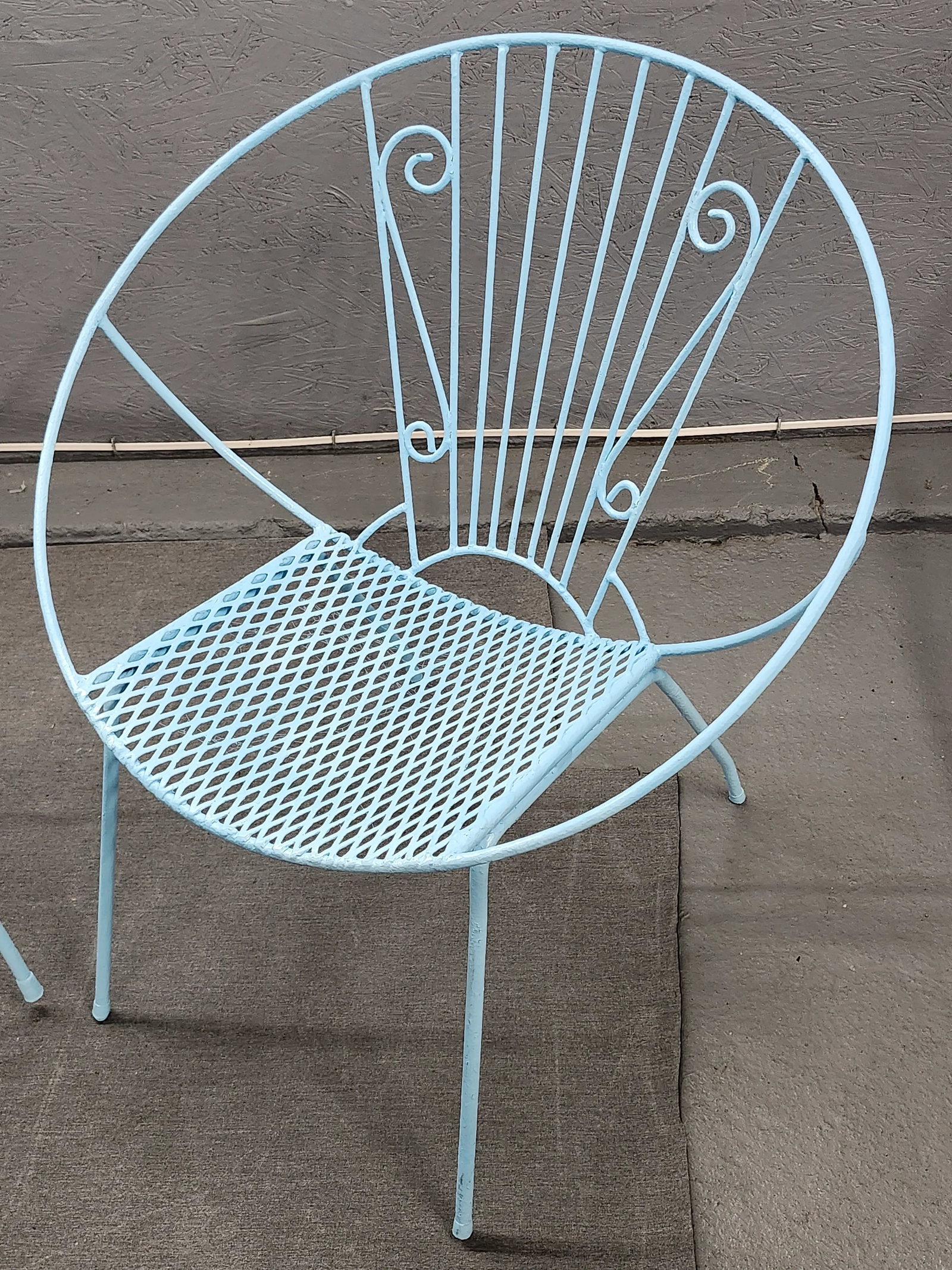Vintage Wrought Iron Outdoor Patio Chairs - 4