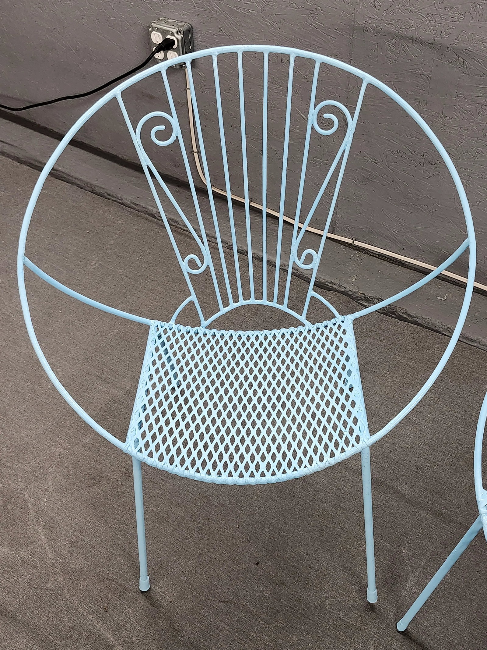 Vintage Wrought Iron Outdoor Patio Chairs - 5