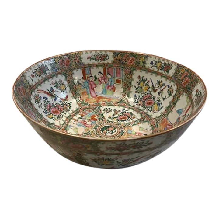 Monumental Antique Chinese Rose Medallion Large Bowl (1 of 12)