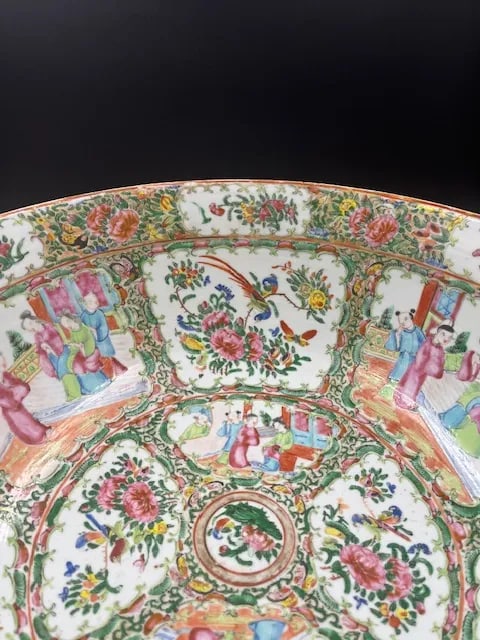Monumental Antique Chinese Rose Medallion Large Bowl - 6
