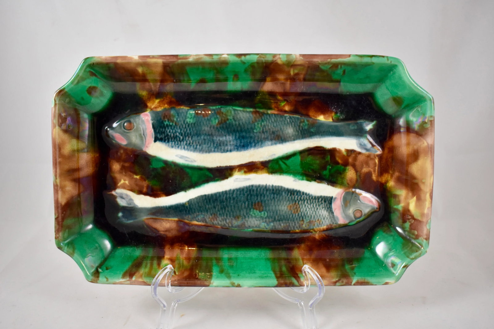 Wedgwood Majolica Aesthetic Char Fish Dish, C.1878 - 13