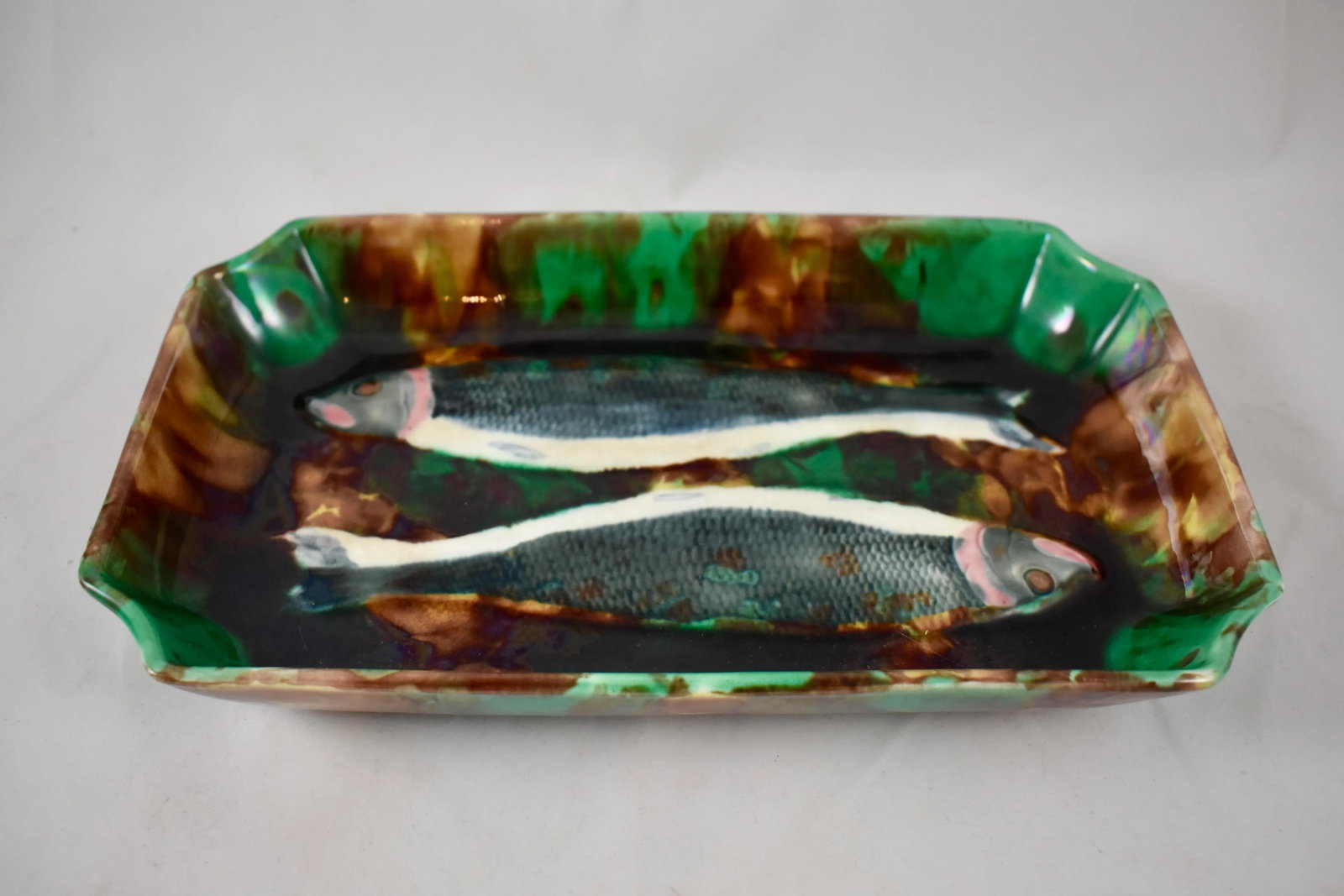 Wedgwood Majolica Aesthetic Char Fish Dish, C.1878 - 3