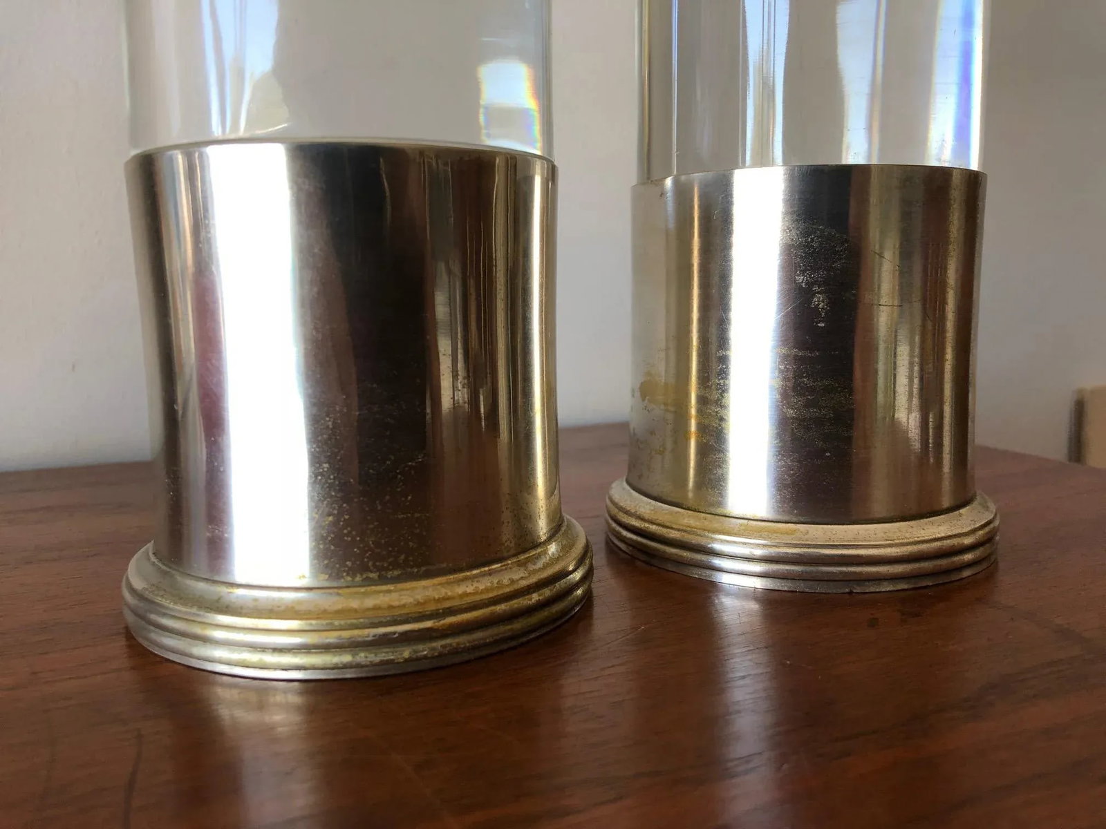 1980s Modern Lucite Candlesticks - A Pair - 5