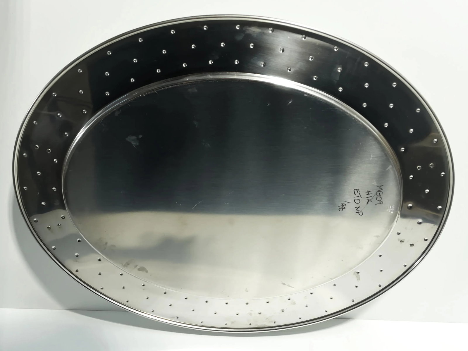 1990s Michael Graves for Alessi Stainless Steel Oval Serving Tray With Handles - 6