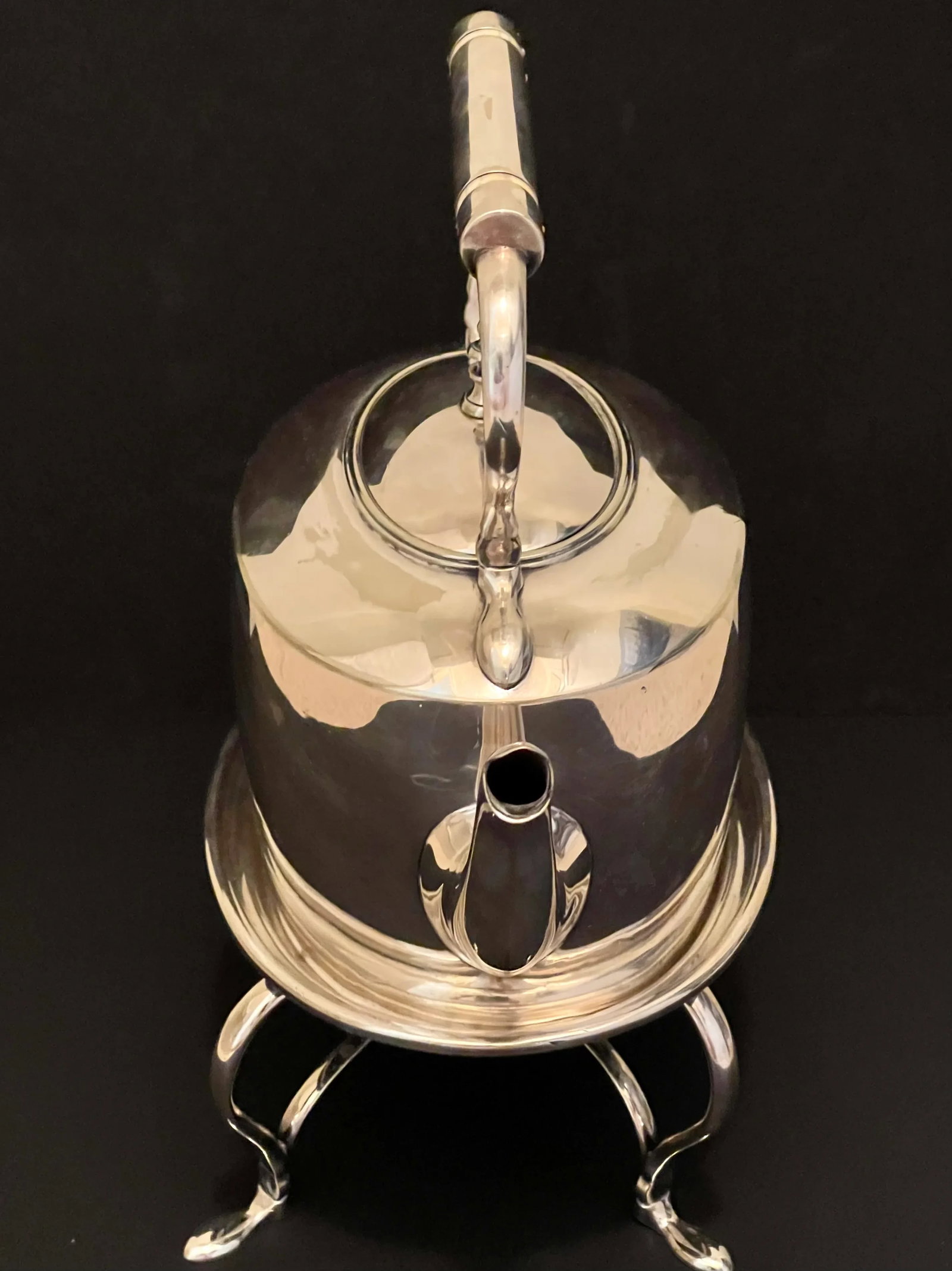 Vintage Silver Tea Pot With Stand - 2