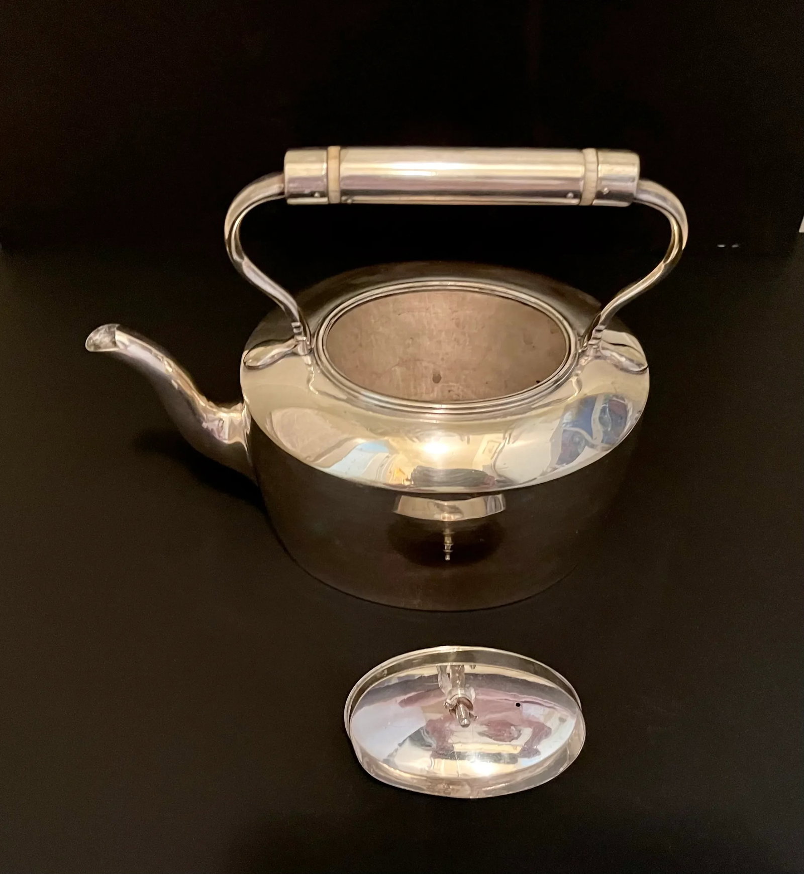 Vintage Silver Tea Pot With Stand - 3