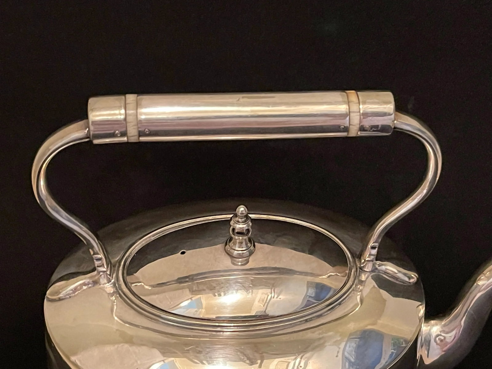 Vintage Silver Tea Pot With Stand - 8