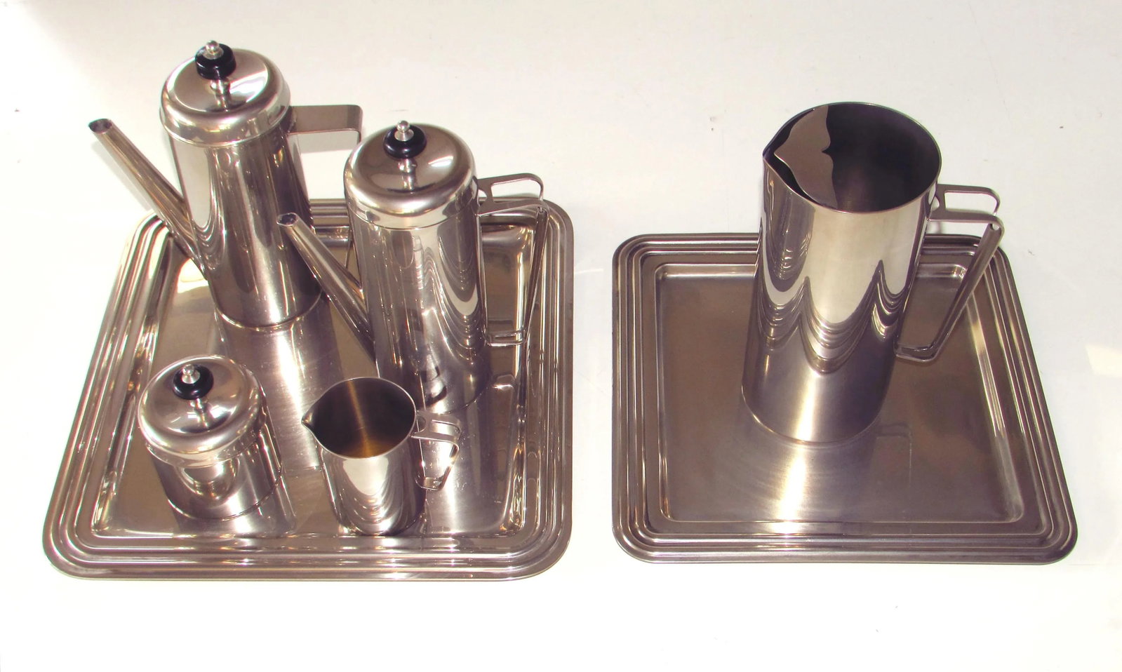Mid-Century Modern Silverplate Tea & Coffee Service With Pitcher and Trays - Set of 10 - 6