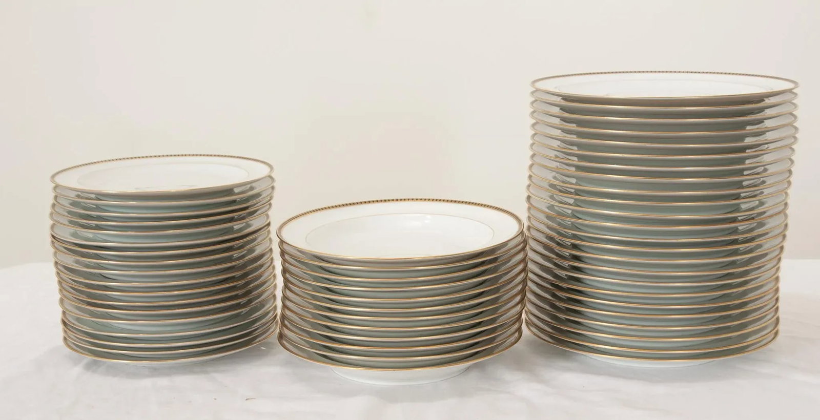 Early 20th Century French Limoges Black & Gold Service - 54 Pieces - 10