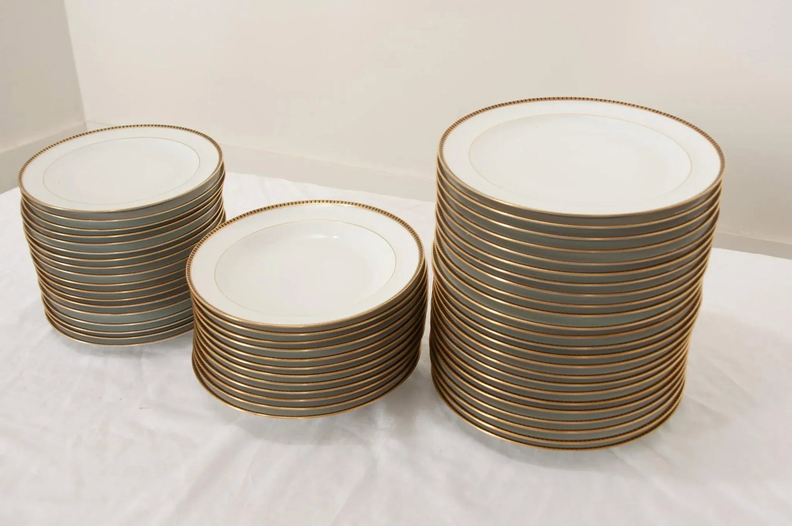 Early 20th Century French Limoges Black & Gold Service - 54 Pieces - 11
