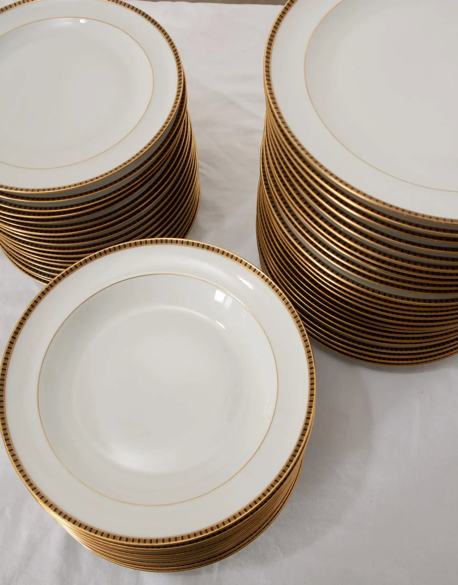 Early 20th Century French Limoges Black & Gold Service - 54 Pieces - 4