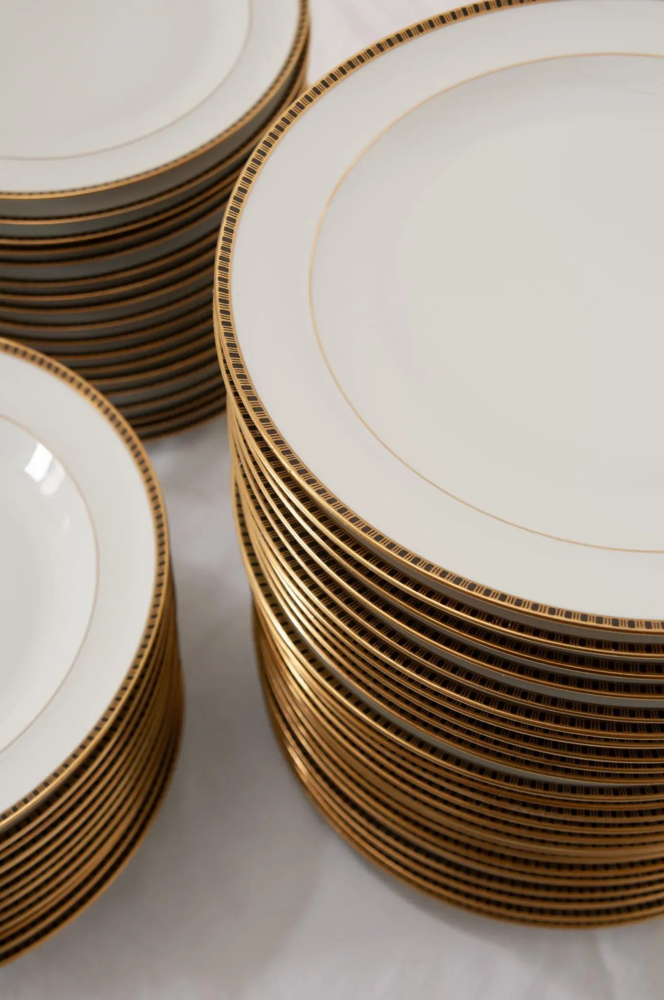 Early 20th Century French Limoges Black & Gold Service - 54 Pieces - 5