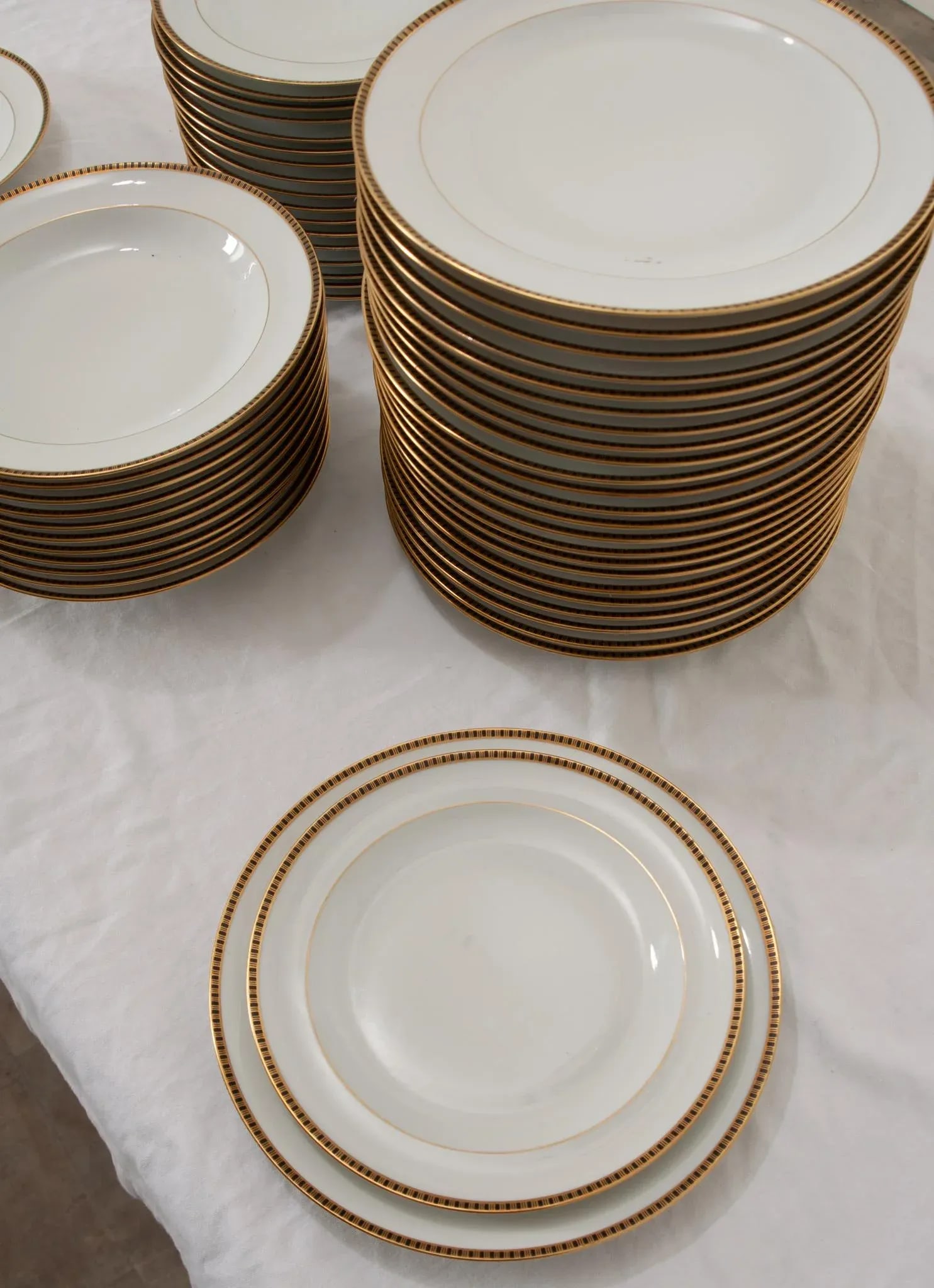 Early 20th Century French Limoges Black & Gold Service - 54 Pieces - 6
